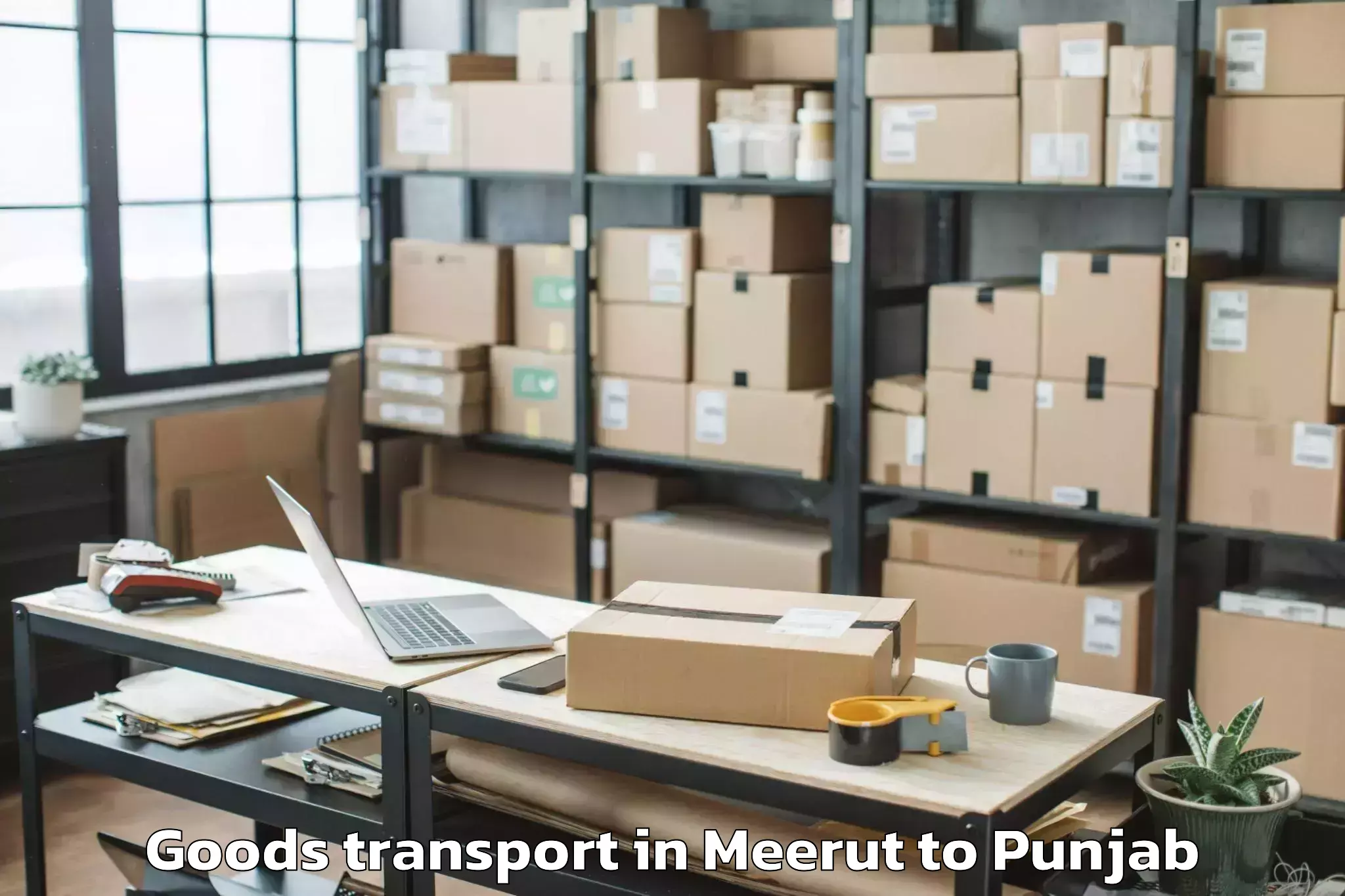 Reliable Meerut to Barnala Goods Transport